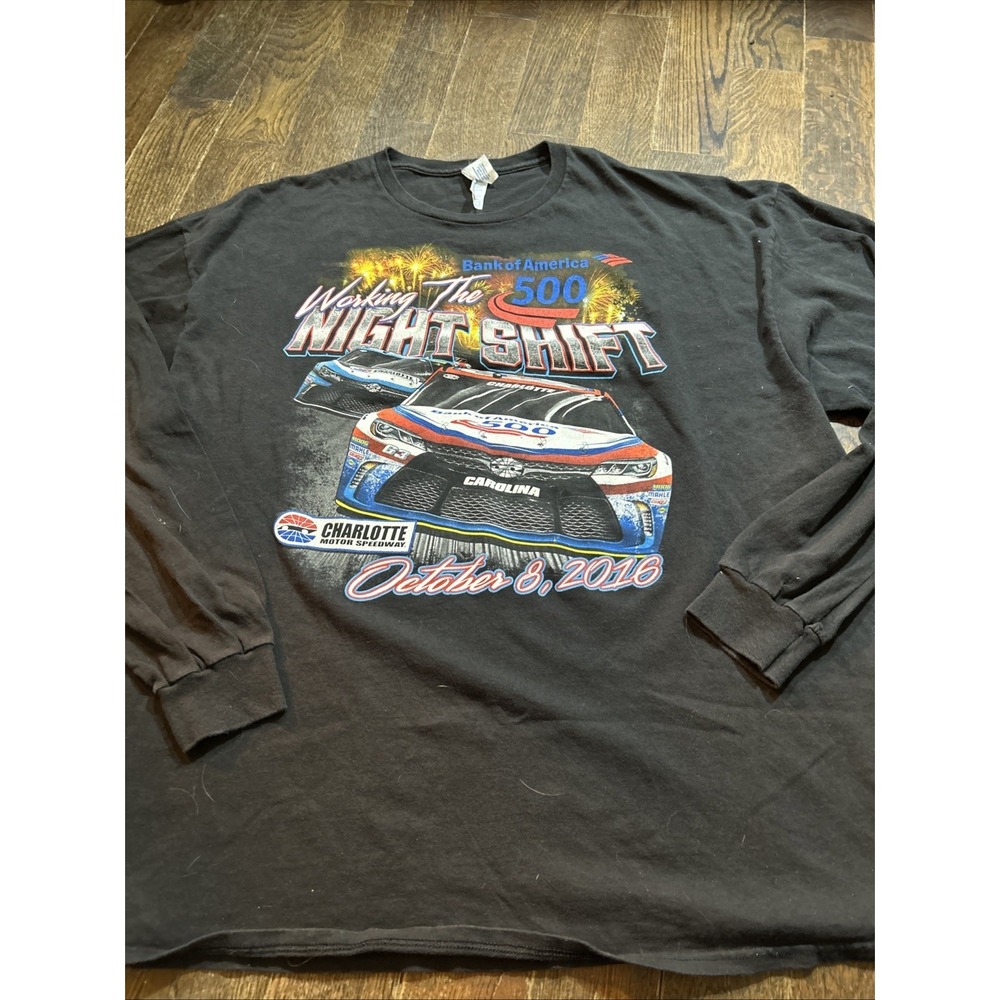 NASCAR 2016 Bank of America 500 Shirt Mens Size 3XL Long Sleeve Black Main Event